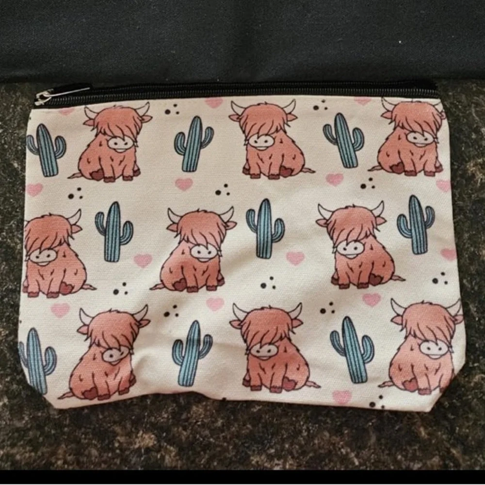 Western Cow cosmetic Pouch